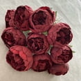 thumbnail image 2 of 10 Head Simulation Flower Bouquet For Home Decor For Weddings Light Blue Dark Rosy Rosy Red Decorative Arrangement, 2 of 7