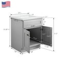 thumbnail image 4 of Design House Brookings 25" x 22" Assembled Shaker 2-Door Bathroom Vanity with Cultured Marble 4" Centerset Solid White Top, Sherwin Williams® Gray/White, 4 of 21