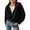 Black, variant on Womens Sweaters Quarter Zip Pullover V Neck Collar Long Sleeve Ribbed Knit Loose Casual Winter Fall Sweater
