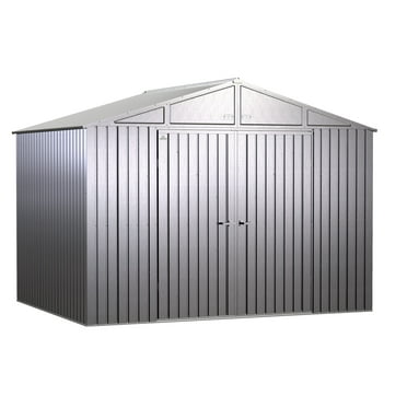 Arrow Elite Steel Storage Shed, 10x8, Galvalume
