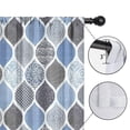 thumbnail image 4 of Blackout Kids Curtains,Blue Geometric Quatrefoil Pattern Childrens Insulated Curtains Set Of 2,Bedroom Essentials,Toddler Room Decor 42x54in(106x137cm), 4 of 5