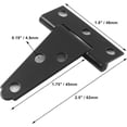 thumbnail image 2 of NOGIS 6 Pack 2 Inch T Strap Hinges, Shed Door Hinges, T-Strap Gate Hinges, Heavy Duty Black Outdoor Tee Hinge for Wooden Fences, Barn Door Gates Hinges for Shed Door Hardware Hinges, 2 of 7