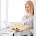 thumbnail image 6 of Haosy Hardcover 3 Ring Binder 1.5 Inch Ring Decorative Binder Organizer for Home School Office, Yellow Triangle, 6 of 10