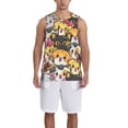 thumbnail image 6 of Rocae Cute Cat Cartoon for Men's Basketball Jersey Lightweight and Breathable Athletic Tank Top,Quick-Drying Sports Jersey X-Large, 6 of 9