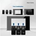 thumbnail image 5 of Melery 4gang 4x2 Light Switch Wall Switch USA Tempered Glass Panel Rectangular Gray, 5 of 7