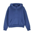 thumbnail image 3 of FAIWAD Girls Half Zip Sweatshirt Long Sleeve Pocket Oversized Hoodies with Thumb Hole Kids Trendy School Athletic Clothes, 3 of 8