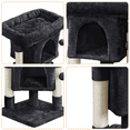 thumbnail image 5 of Alden Design 23in 2-Level Cat Tree Condo with Scratch Posts, Black, 5 of 6