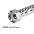 thumbnail image 3 of Uxcell 31.5" Línea de agua flexible corrugada de acero inoxidable con conector hembra G3/4 y arandela, 3 of 4