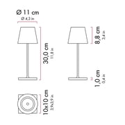 Poldina Mini Table Lamp Chrome Glossy