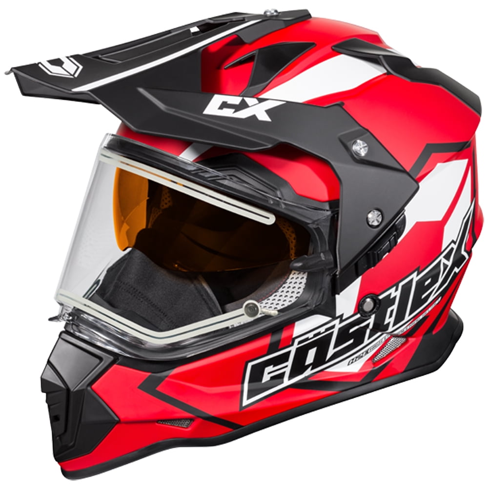 Red dual store sport helmet