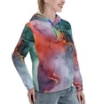 thumbnail image 6 of Uemuo Colorful Abstract Waves Pattern Women's Hoodie with Eye-catching Drawstrings- Casual Pullover Hoodie with Kangaroo Pocket, Stylish Hooded Sweatshirt-Small, 6 of 7