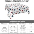 thumbnail image 4 of 4th of July Tablecloth Square 54x54 Inch,White Red Blue Patriotic Stars Table Cloth,Stain Resistance Polyester American Independence Day Farmhouse Table Covers for Kitchen Dining Party Picnic, 4 of 6