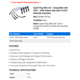 thumbnail image 2 of Spark Plug Wire Set - Compatible with 2003 - 2006 Subaru Baja Sport EJ253 Naturally Aspirated 2004 2005, 2 of 2