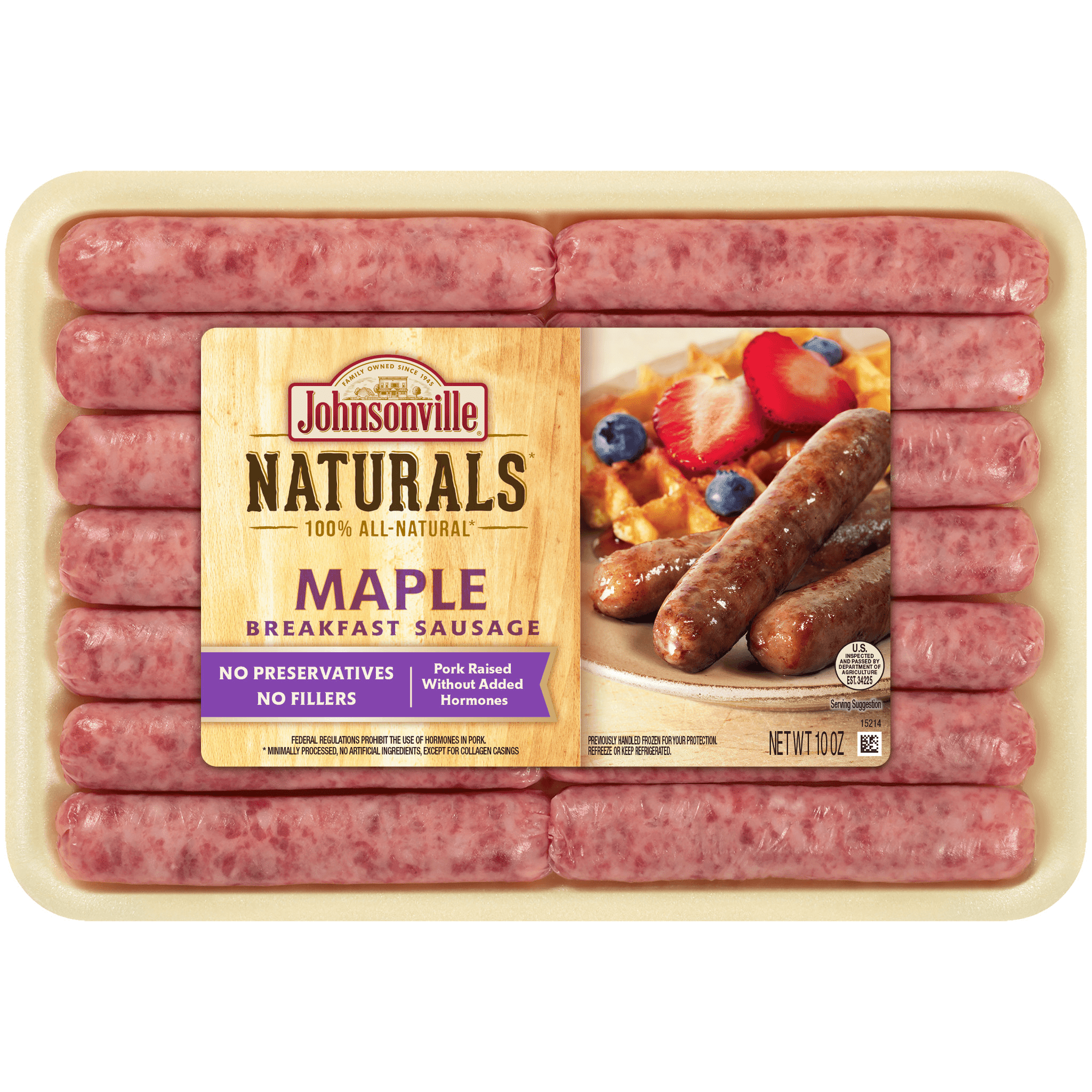 Johnsonville Naturals Maple Breakfast Sausage, 10 Oz.