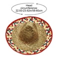 thumbnail image 2 of Hsqqdc Adult Woven Straw Sombrero, Wide Brim Mexican Hat for Outdoor Events, 2 of 7