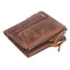 thumbnail image 5 of Cartera de cuero real de los hombres Corto Moda Co en Monedero Cr Azy Ho Rse Piel de vaca Doble Cremallera Cartera, 5 of 7