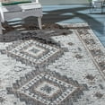 thumbnail image 3 of SAFAVIEH Courtyard Davin Geometric Indoor/Outdoor Area Rug, Light Grey/Light Beige, 2' x 3'7", 3 of 6