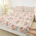 thumbnail image 3 of jejeloiu Cute Capybara Twin Sheet Sets,Pink Cherry Blossom Twin Fitted Sheet,Kawaii Flowers Floral Flat Sheet For Girls Boys,Luxury Bedroom Decor,3-Piece, 3 of 7