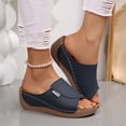 thumbnail image 5 of Norvail Womens Fashion Comfortable Breathable Platform Slides Wedge Sandals with Stitching Detail Casual Summer Mules Open Toe Arch Support, 5 of 6