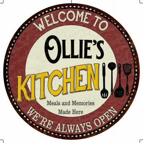 Ollie's Kitchen 14" Round Metal Sign Bar Game Room Wall Decor 100140040499