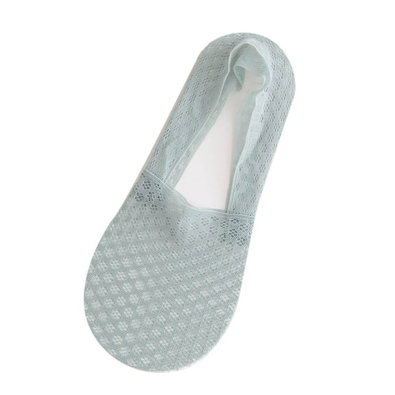 Yanyanz Socks, Womens Liner Socks Low Cut Non Slip Ankle Socks Hidden Cushioned Socks for Flat Boat, No Show Socks Green One Size