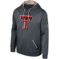 thumbnail image 2 of Men's Colosseum Charcoal Texas Tech Red Raiders OHT Military Appreciation Pullover Hoodie, 2 of 4