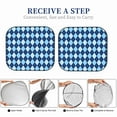 thumbnail image 5 of Kdxio Blue Squares Print 2-Piece Sun Shade Front Windshield - Foldable Car Front Window Sunshades For Most Sedans Suv Truck, 5 of 6
