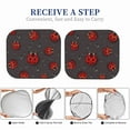 thumbnail image 6 of Haiem Red Ladybugs On Dark Background Car Windshield Sun Shade (2 Pieces) Foldable Windshield Sun Shade Car Accessories for Truck SUV Pickup-Small, 6 of 7