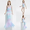 thumbnail image 2 of PMVFHDE Girls' Sleeveless 3-Piece Bikini Set with Ruffle & Flounce Trim, Scale Gradient Mermaid Design Swimwear for Hot Spring & Beach, Quick-Dry Comfortable Fit a,8-9 Years, 2 of 8