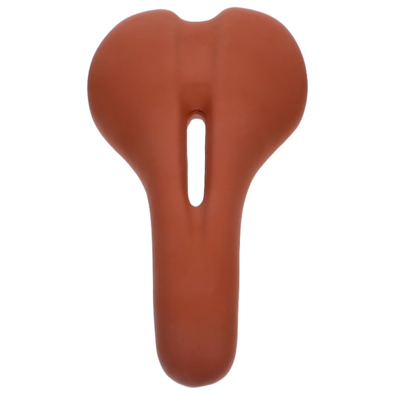 OUNONA Hollow Bike Seat Brown PU Waterproof Comfortable for Men's Bikes