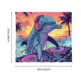thumbnail image 4 of Bingfone Polyester Fabric Tapestry Hip-Hop DJ Dolphin Wall Hanging Tapestry,Daily Decorative Tapestry for Bedroom Living Room Dorm 60L x 51W Inches, 4 of 7