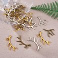thumbnail image 4 of Kit para hacer aretes con dijes de cuerno de ciervo de 176 piezas, incluye colgantes grandes de aleación y ganchos de hierro para aretes, joyería y manualidades., 4 of 7