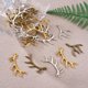 thumbnail image 4 of Kit para hacer aretes con dijes de cuerno de ciervo de 176 piezas, incluye colgantes grandes de aleación y ganchos de hierro para aretes, joyería y manualidades., 4 of 7