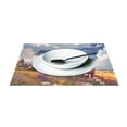 thumbnail image 3 of Cow Sky Flowers Grass Houses 12×18 inch Placemats Heat Resistant Washable Foldable Rectangular Placemats Set Decoration Indoor Outdoor for Kitchen Dining Table 1PC, 3 of 8