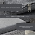 thumbnail image 4 of 3-Piece Patio Furniture Set Modern Sectional Sofa Rattan Chair Wicker Conversation Set Outdoor Hand Woven Rattan Wicker Furniture Patio Coffee Table Sofa Set, Grey, 4 of 7