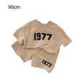 thumbnail image 4 of Summer Digital 1977 Print T-Shorts Two-piece Set Fashion Kids Loungewear Boutique Clothing Sportswear Children Suit Green 90, 4 of 10