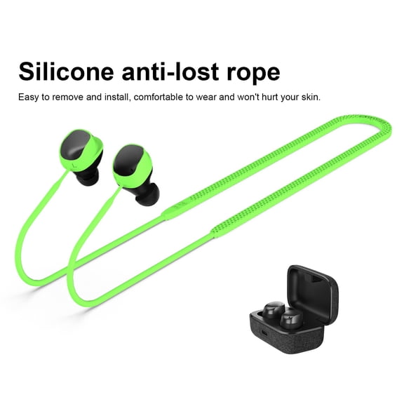 Joernso Earphones Neck Rope Soft Stain Resistant Anti-fall Silicone Bluetooth-compatible Earbuds Anti-lost Lanyard for MOMENTUM True- Wireless 3