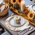 thumbnail image 6 of Fall Floral Round Braided Placemats Set of 2, Wildflower Plant Heat Insulation Place Mats Washable Non-Slip Table Mats for Kitchen Dining Party, 13 Inches, 6 of 8