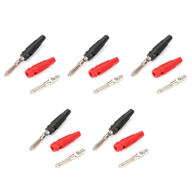 10PCS 4mm Banana Plug Jack Probes Adapter, Banana Test Plug Jack Adapter Connector For Speaker