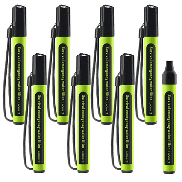 8 Pack Water Filter Straw - Water Purifying Device for Outdoor Emergency Kit