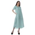 thumbnail image 2 of Moomaya Robes d'Été Imprimées pour Femmes à Manches Courtes en Coton Flex Robe de Soirée, 2 of 4