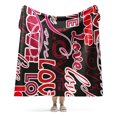 thumbnail image 2 of Love Love Love Sherpa Blanket, 2 of 6