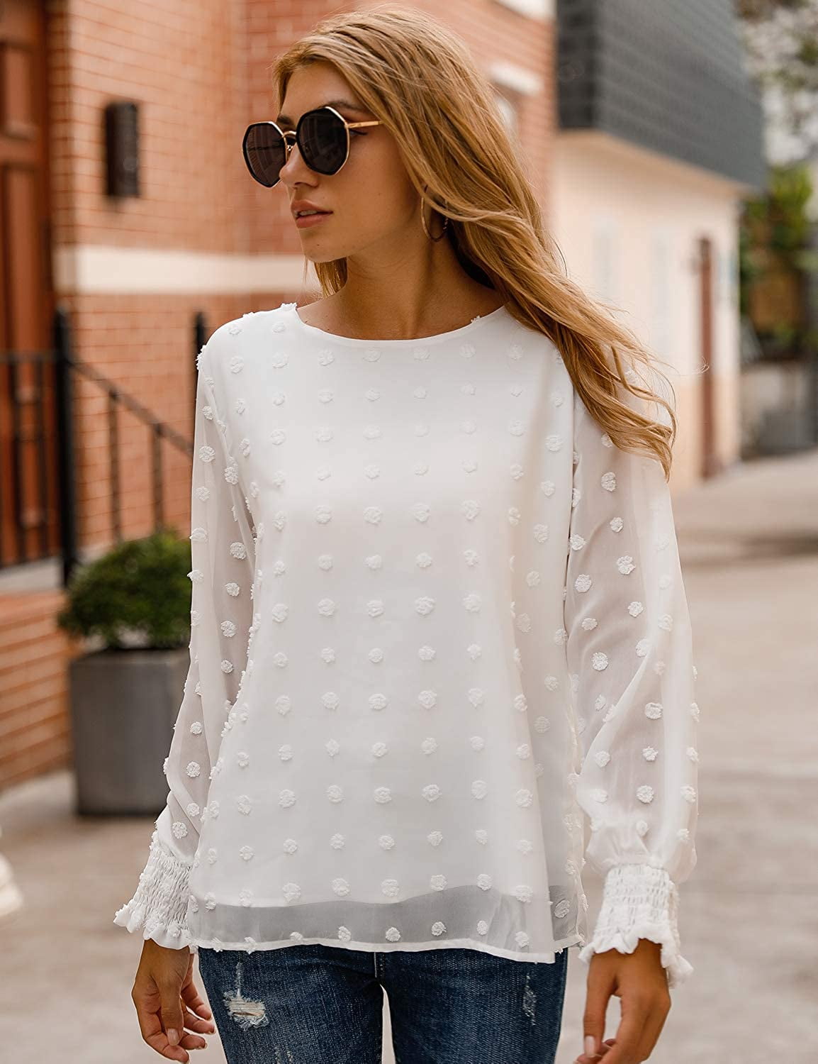 long sleeve cute blouses