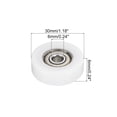 thumbnail image 2 of Nylon Pulley Wheel 6x30x9mm 608zz Bearing Sliding Conveyor Roller Wheel, White, 6 Pack, 2 of 5