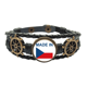 thumbnail image 1 of En checo país amor Pulsera marina tejida en cuero, 1 of 4