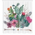 thumbnail image 3 of Ambesonne Cactus Shower Curtain, Bouquet in Boho Style Arrow, 69"Wx84"L, Multicolor, 3 of 3