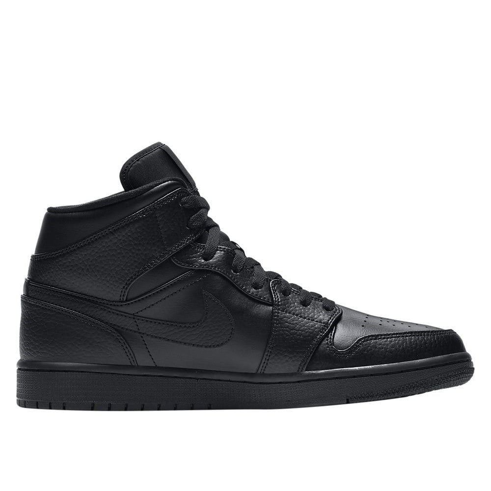 Air Jordan 1 Mid GS Triple Black Shoes Size 5Y