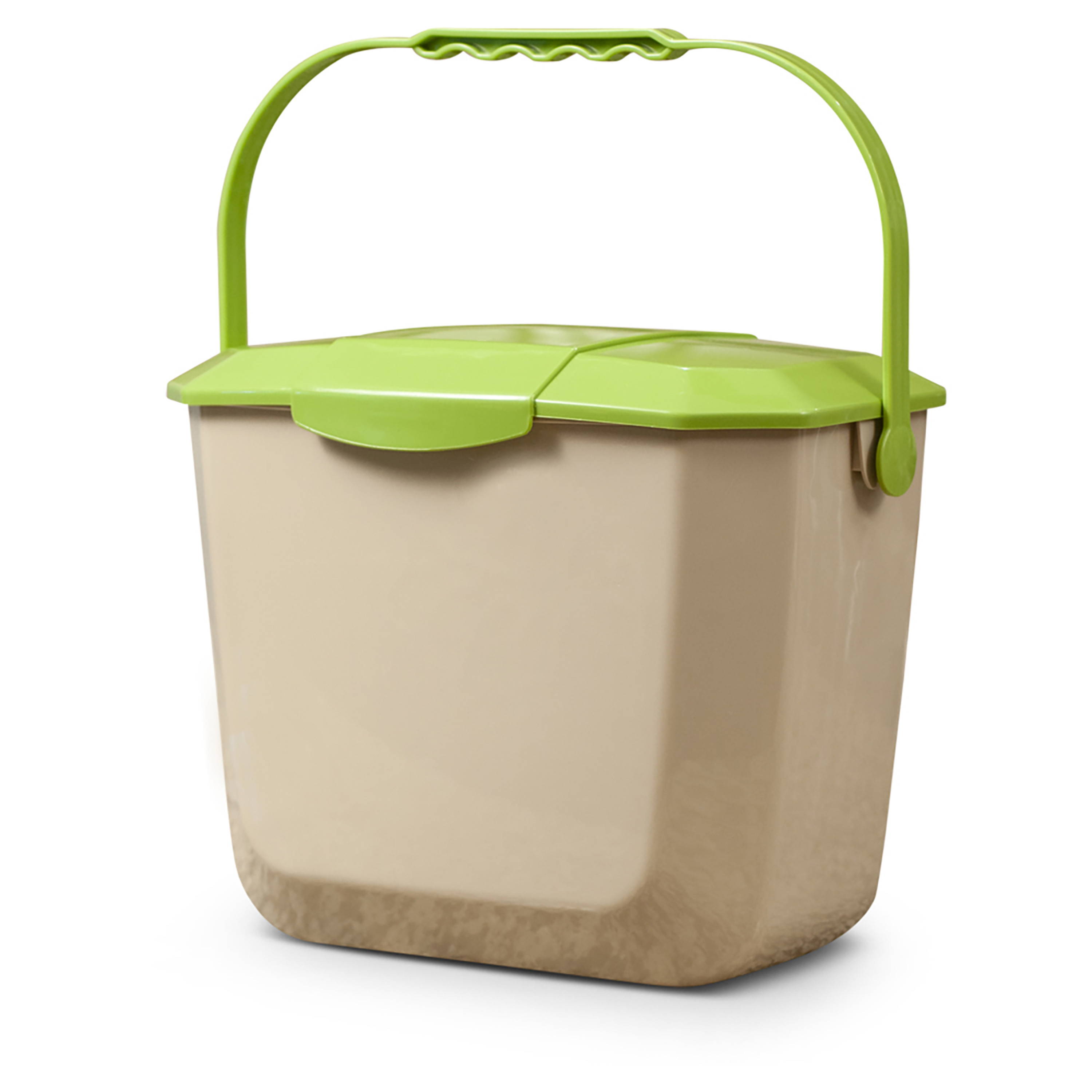 Toter 2 Gallon Kitchen Composting Container with Lid Beige