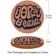 thumbnail image 3 of Halloween 6PCS Round Microfiber Leather Coasters, 11x11 cm/4.3x4.3 in, Drink Coasters for Dining Table, Waterproof and Cup Coasters, Set of 6 - Black, 3 of 6