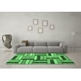 thumbnail image 3 of Ahgly Company Indoor Square Abstract Emerald Green Modern Area Rugs, 3' Square, 3 of 4